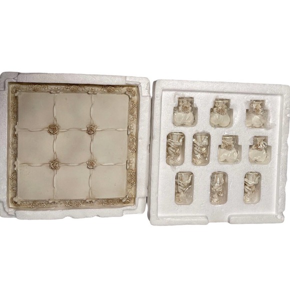 2004 Collectible Avon Ceramic Cherub Tic-Tac-Toe With Decorative Ceramic Board - Picture 6 of 7
